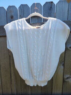 Vintage Cristin Stevens Sweater Vest Knit 80s